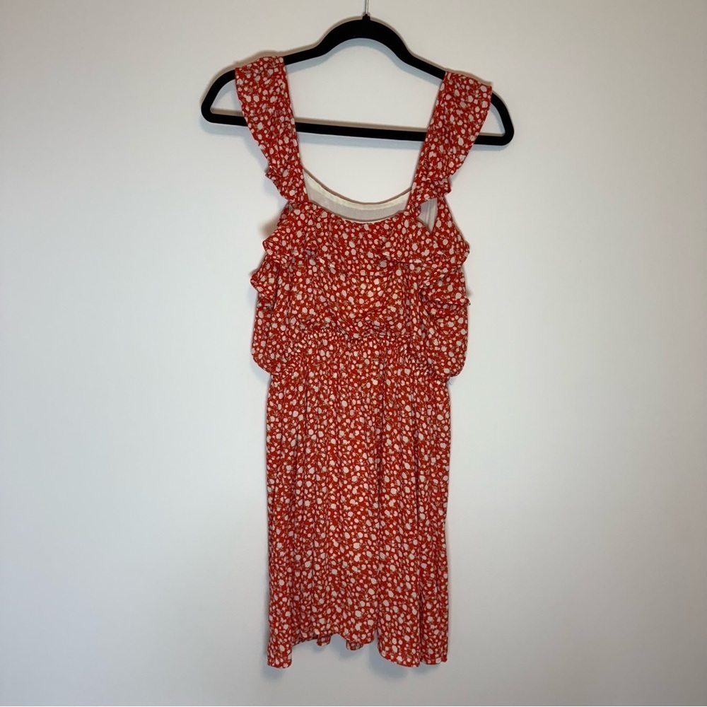 Moon River Red and White Sleeveless Floral Dress Size M - Picture 2 of 6